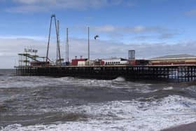 The pier where the man has been allegedly swept out to sea.