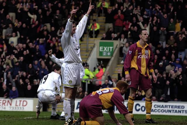 Enjoy these photo memories from Leeds United's clash with Bradford City in March 2000. PIC: Varley Picture Agency