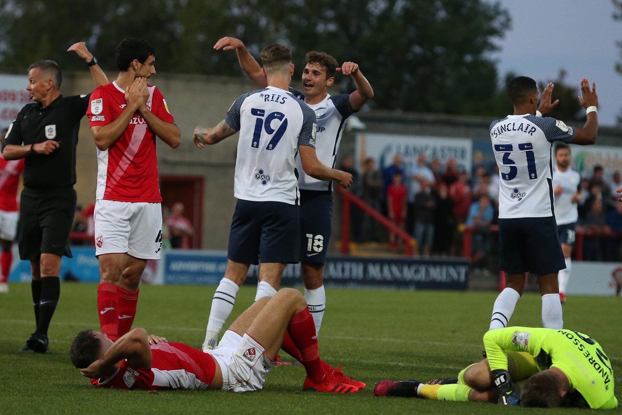 Preston North End striker Emil Riis gets Carabao Cup goals accolade and Ryan Lowe celebrates at Wembley