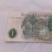 This Pound note is on sale at the centre for four pounds