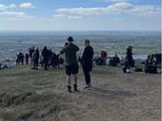 A group of around 70 people were dispersed from Rivington Pike over the Easter weekend