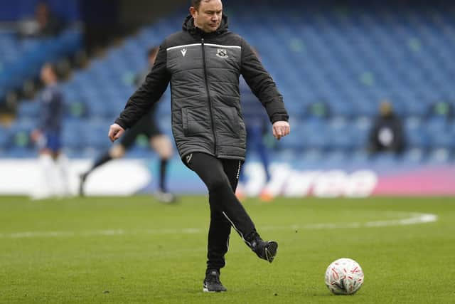 Morecambe manager Derek Adams