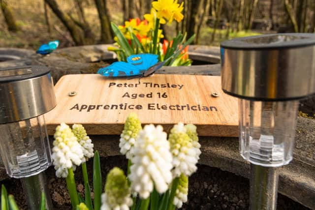 One of the plaques created for one of the youngest victims of the terrible disaster