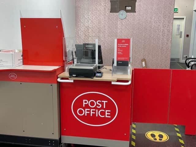 Temporary pop up post office in Chorley which helped fill the gap