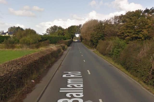 Ballam Road for closed for six hours while investigators worked at the scene (Picture: Google Street View)