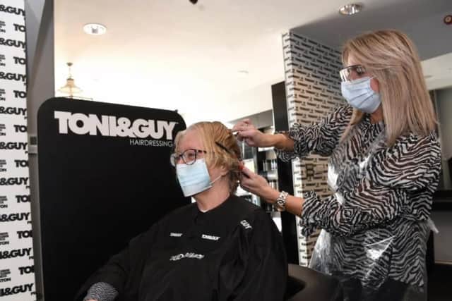 Diane Byrom's first hair appointment with Joanne Leigh at Toni and Guy since early December.