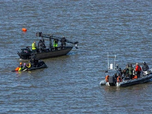 Filming under way out in the bay for The Bay. Photo by Mags Carr
