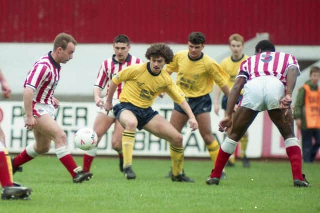 North End's Steve Harper has eyes for the ball against Stoke