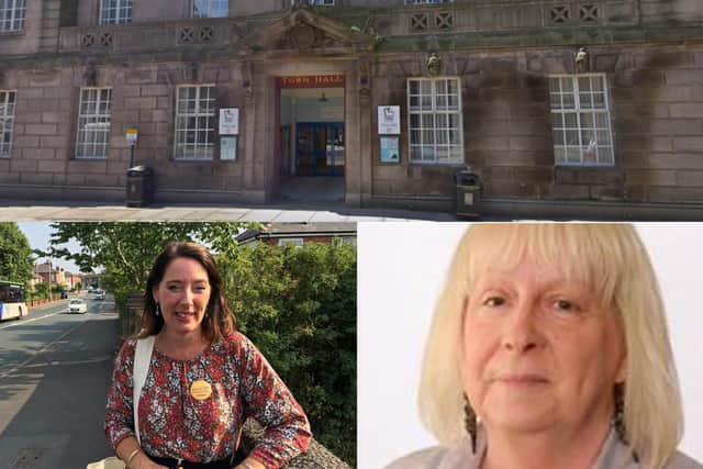 Preston city councillors Debbie Shannon (left) and Sue Whittam have both had their daughters suffer harassment in the street (images: Google [top], Preston Lib Dems [bottom left] and Preston City Council [bottom right])
