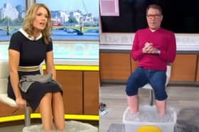Good Morning Britain's Charlotte Hawkins and Richard Arnold were among the familiar TV personalities doing the challenge