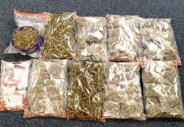 Two people were arrested following the discovery of around "3.5kgs of cannabis" in Preston. (Credit: Lancashire Police)