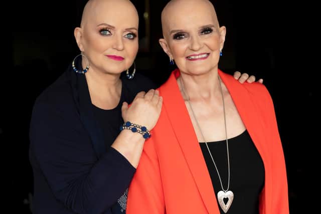 Linda and Anne Nolan after completing their chemotherapy treatment