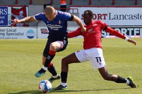 Carlos Mendes Gomes scored twice against Morecambe on Saturday
