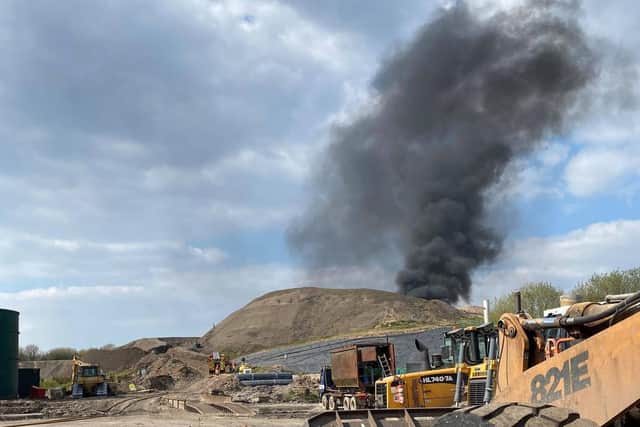 Membranes due to be installed on parts of the site no longer in use went up in smoke (image: Lancashire Fire and Rescue Service)