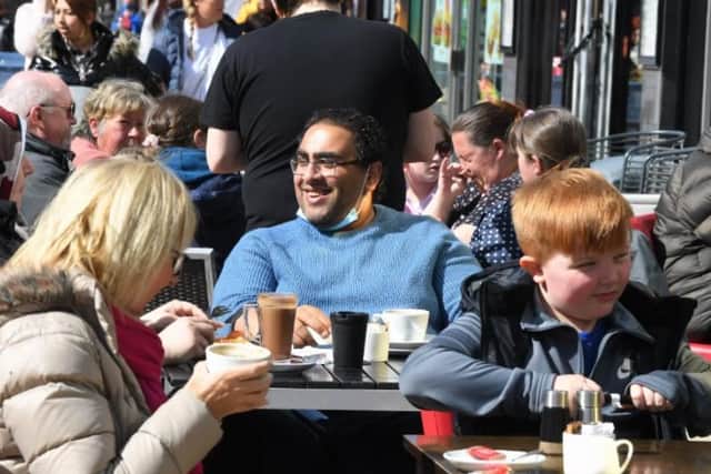 The sunny weather brought people out in their thousands.