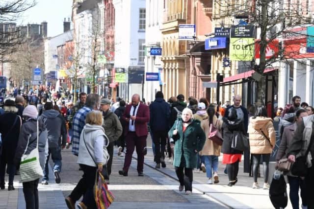 Preston city centre was buzzing again with shoppers.