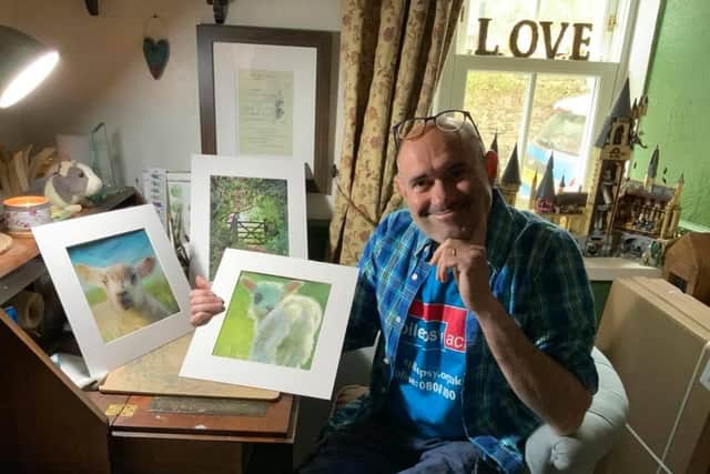 Bob found a love for painting after a heart attack and has since raised over £150,000 for charities