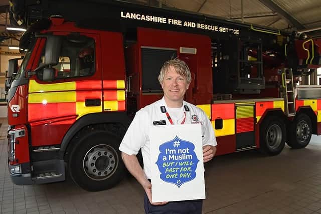 Members of staff from the Lancashire Fire and Rescue Service took part in a one day fast