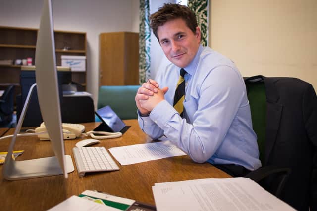 Plymouth MP Johnny Mercer at his office at the Houses of Parliament in London