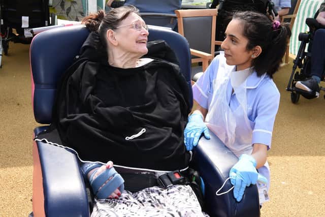 Aleena Khurshid and Debbie Smith at the tea party Photo: Neil Cross