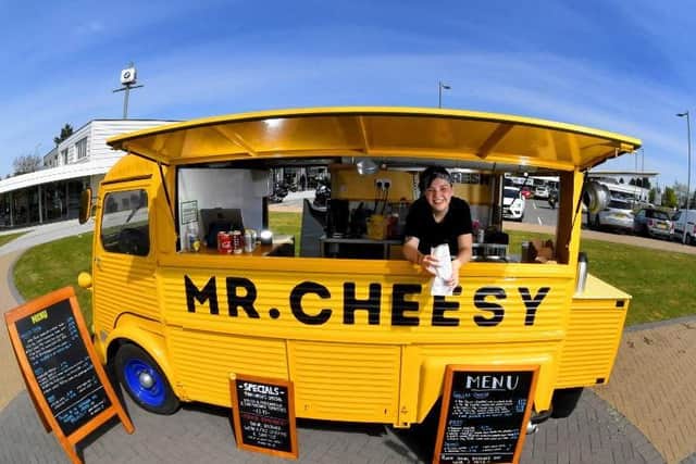 The new stall sells a range of cheese toasties to visitors at the docks from Wednesday to Sunday