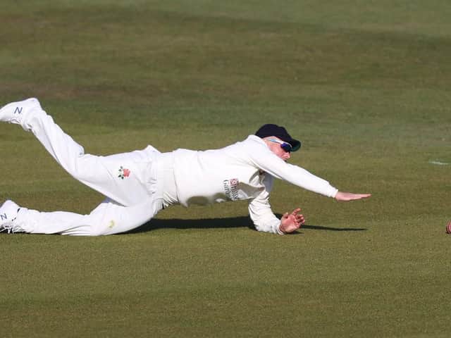 Lancashire's Matt Parkinson stretched himself in Kent, working hard in the field and putting in an epic bowling stint
