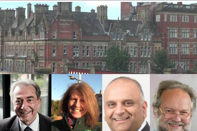 Bidding to lead Lancashire County Council for the next four years: Keith Iddon (Conservative), Gina Dowding (Green Party), Azhar Ali (Labour) and David Whipp (Liberal Democrats)