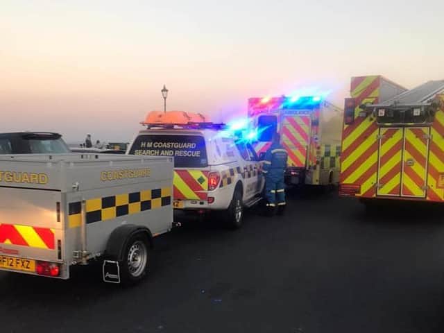The fire service and HM Coastguard Lytham were in attendance