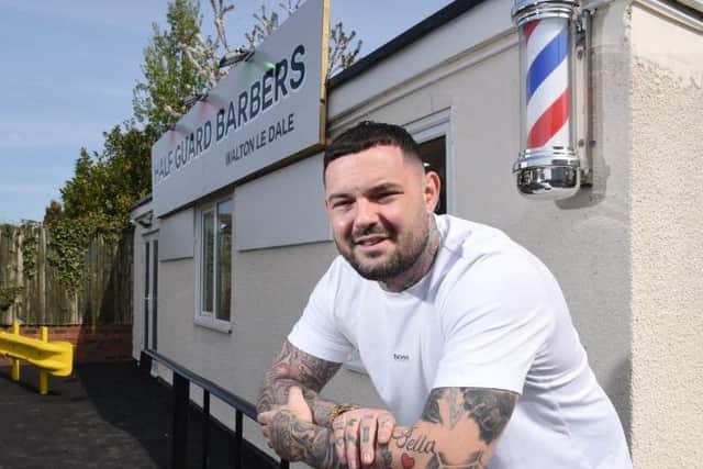 Sam Thompson first opened his barbers in Preston three years ago and is keen to expand his brand