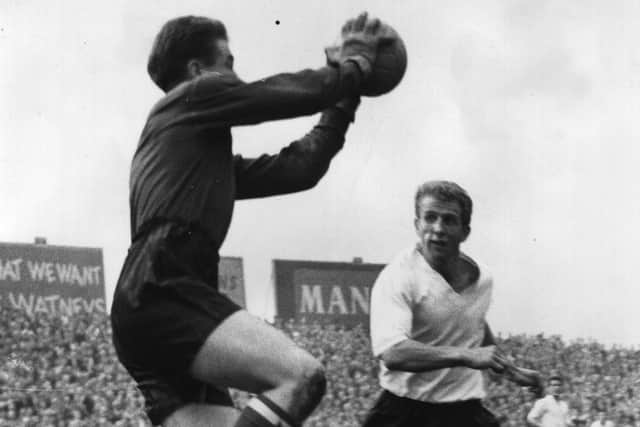 PNE keeper Fred Else in action earlier in the 1960-61 season against Fulham