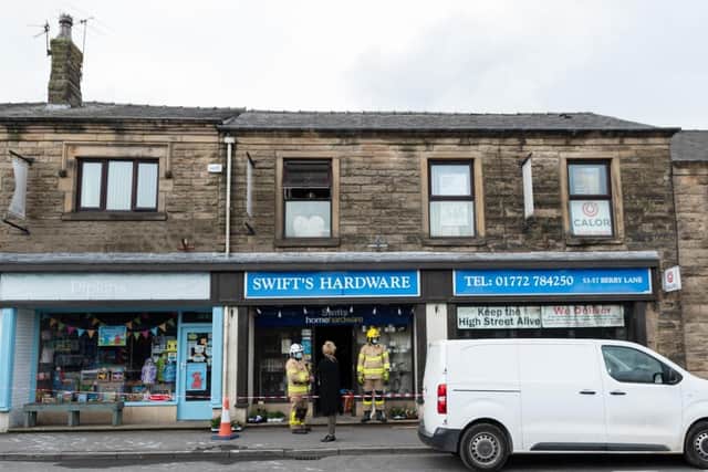 Fire crews were called to Swifts Hardware in Berry Lane, Longridge after a fire broke out in the back of the shop at around 1.10am this morning (Wednesday, April 28)