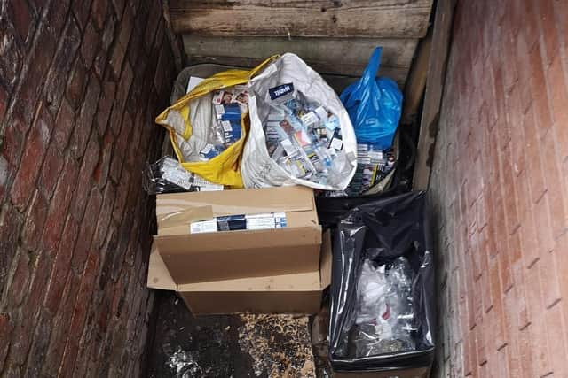 Some tobacco was found in an alleyway near Stotrotka
