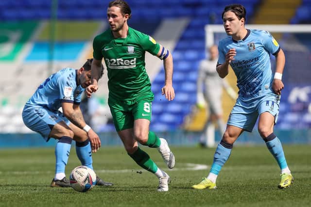 Preston North End skipper Alan Browne in action at Coventry City