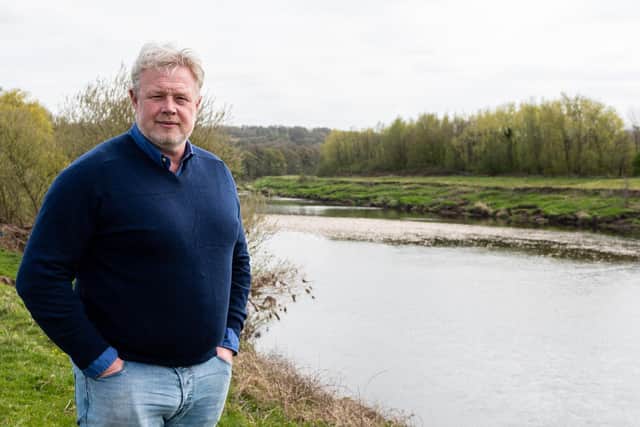 Nigel Geary, secretary of the Ribble Fisheries Consultative Association, pictured by the river at Samlesbury                                  photo: Kelvin Stuttard