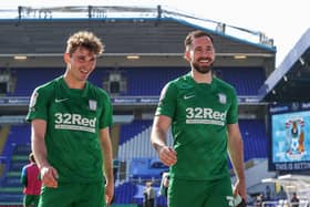 Greg Cunningham and Ryan Ledson after Preston North End's win over Coventry at St Andrew's