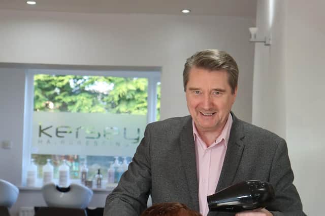 Salon owner John Kersey and his team have serviced over 540 appointments since lockdown restrictions were lifted on April 12, with staff racking-up more than 336 hours between them. Pic: Kersey Hairdressing
