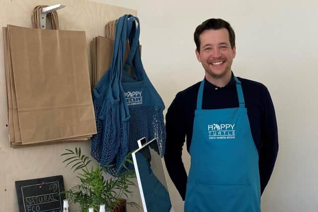 Ben D'Alton has opened a new #zerowaste shop in Heysham called Happy Turtle.