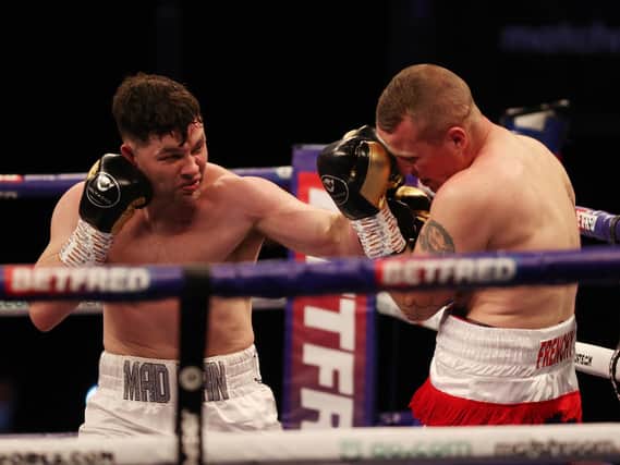Scott Fitzgerald on his way to victory over Gregory Trenel
(photo: Matchroom Boxing)