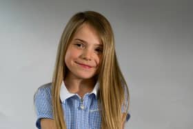 Eden Heslop, 7, will chop off her 'princess hair' for the Little Princess Trust and Cancer Research UK, photo: Ian Heslop.