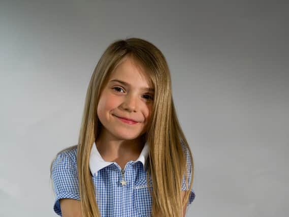 Eden Heslop, 7, will chop off her 'princess hair' for the Little Princess Trust and Cancer Research UK, photo: Ian Heslop.