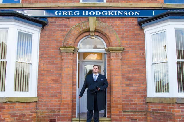 Greg Hodgkinson outside his funeral home in Garstang.