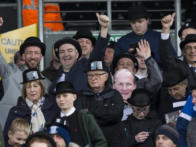 Preston North End fans on Gentry Day at Fulham's Craven Cottage in March 2017