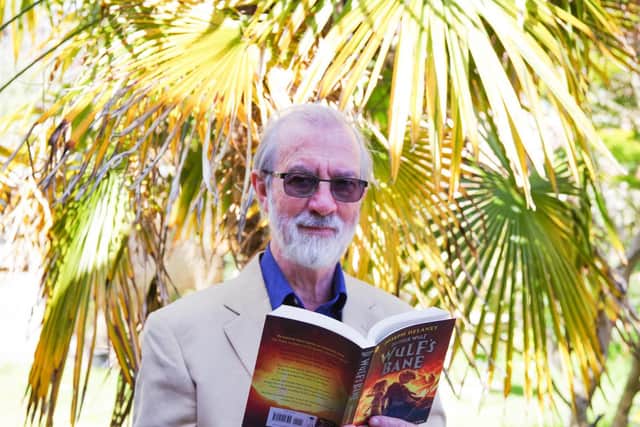 Joe Delaney with his new book Wulf's Bane which is published on May 6