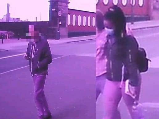 Detectives want to speak to this woman (right) who they believe might be "hold key information" that could assist a Preston rape investigation. Pic: Lancashire Police