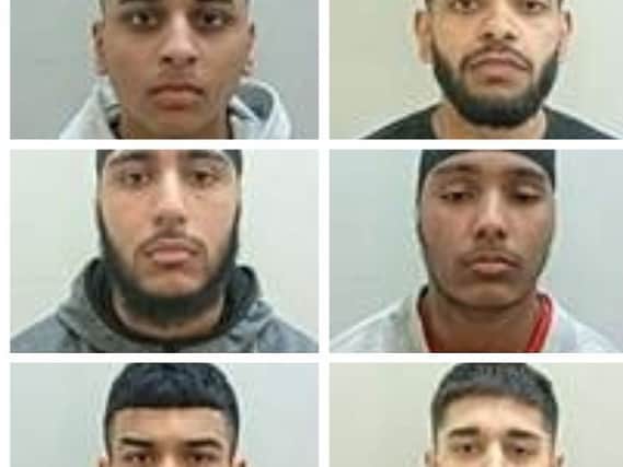 (left to right) Adam Khan, 20, of Albert Terrace, Preston; Murad Mohammed, 19, of Ringwood Close, Preston; Gurmail Singh, 20, of Bryning Fern Lane, Kirkham and Dilbagh Singh, 19, of Brackenbury Road, Preston were jailed at Preston Crown Court yesterday (Tuesday, May 4). Pic: Lancashire Police