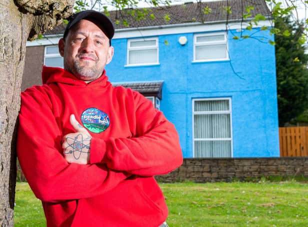 Scott Pickles painted his house blue in a bid to help people struggling with their mental wellbeing to think what they can do to make them feel more positive