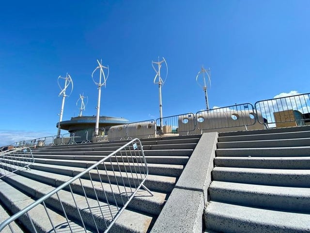 Cleveleys seafront received a sci-fi makeover in preparation for the filming of Disney's new series Star Wars: Andor.