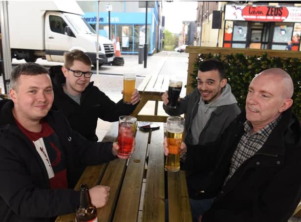 Friday afternoon revellers in Preston - Baluga. Picture by Neil Cross