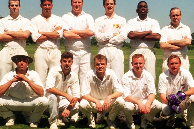 North Leeds CC in June 1996. Back: Dave Winter, Phil Moffat, Barry Singleton, Steve Heseltine, Derek Pryce, Denis Challenor. Front: David McDonald, Brad Barlow, Rob Winter, Mark Singleton and Nick Bull.