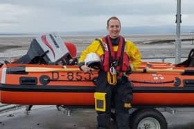 Jonathan Davies, from Fleetwood, as an RNLI volunteer. In his day job, he is first officer on the cruise liner Queen Elizabeth